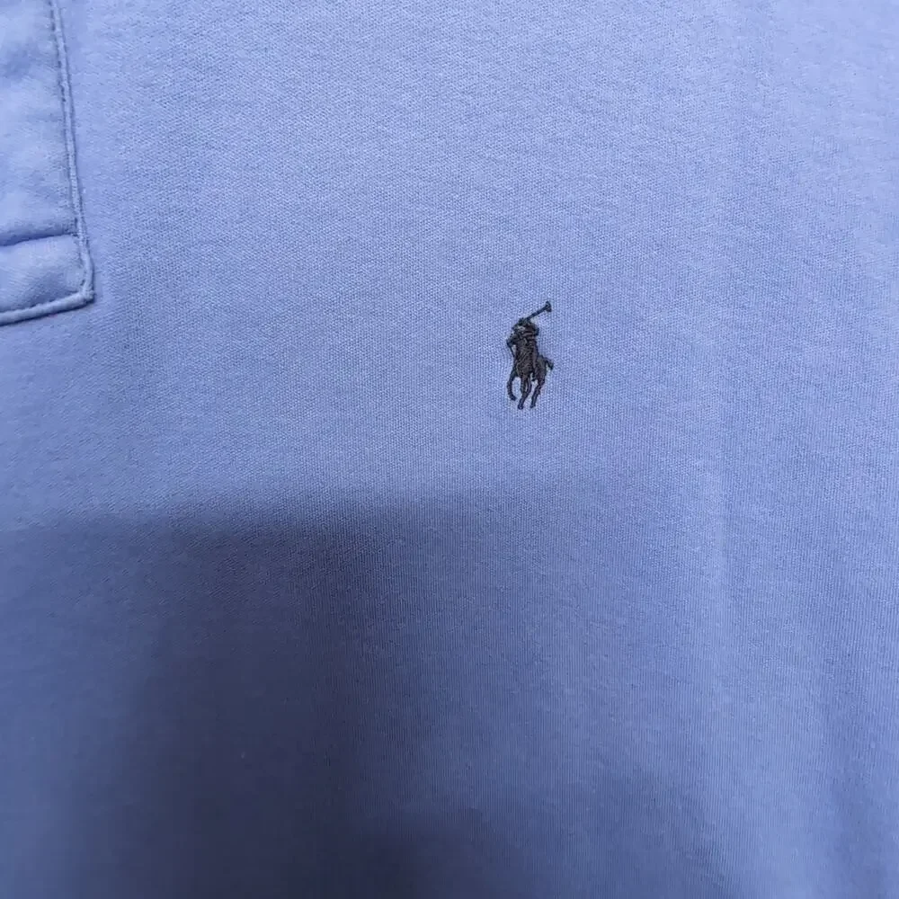 Ralph Lauren Blue Cotton Short Sleeve Polo Men Large